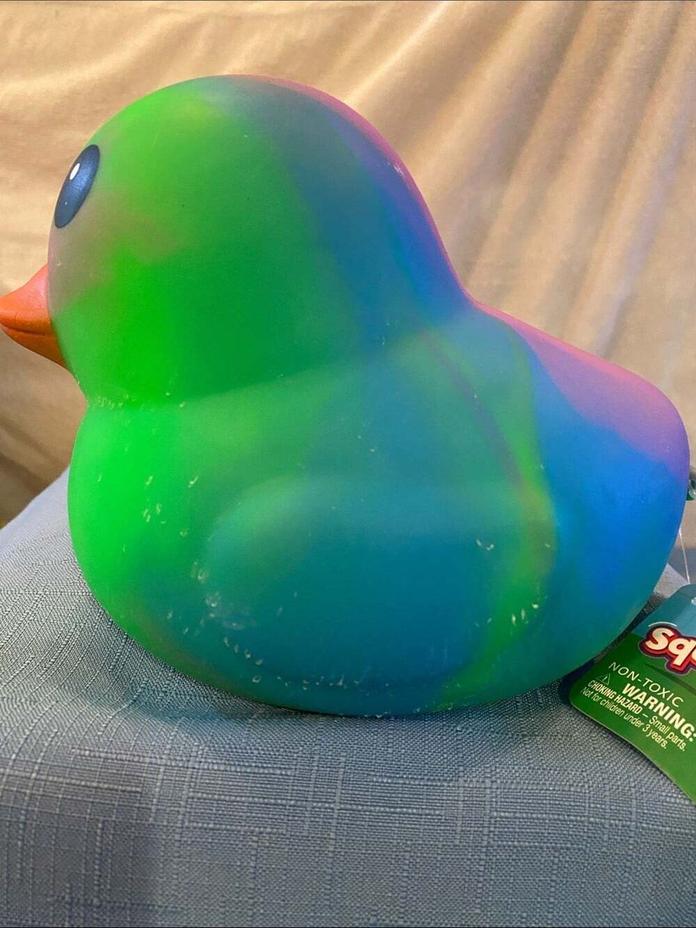 Sunny Days Tie Dye Squeezy Jumbo Duck Fidget NWT - Picture 4 of 5